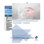 Checkliste: Sichtkontrolle & Funktionsprüfung von Rauchmeldern