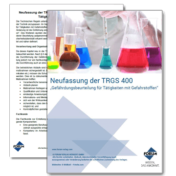 Fachartikel Neufassung der TRGS 400 + Checkliste Gefährdungsbeurteilung Gefahrstoffe